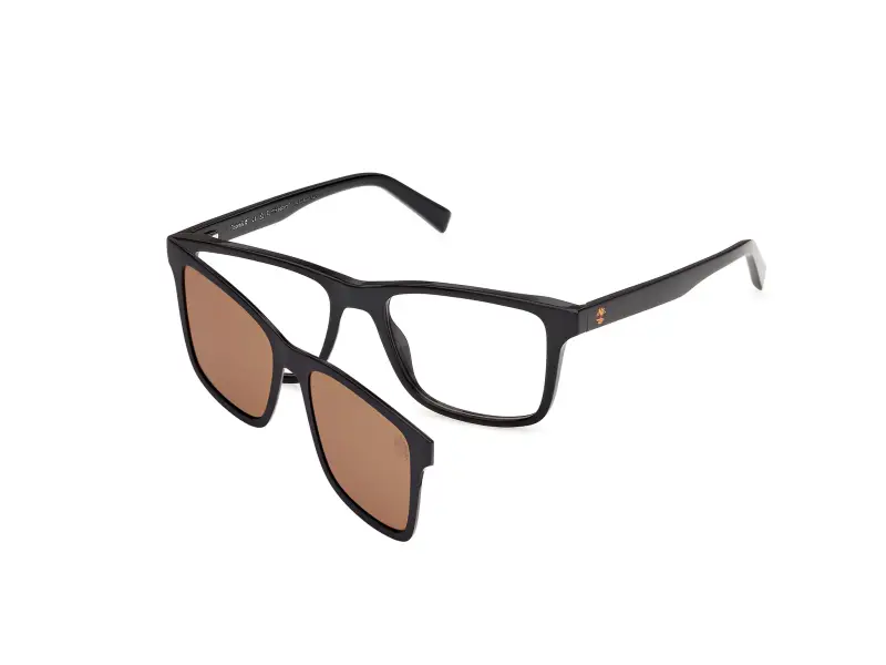 Unisex Timberland TB50105 001 Montature da vista Iniettato Nero Squadrata Normale