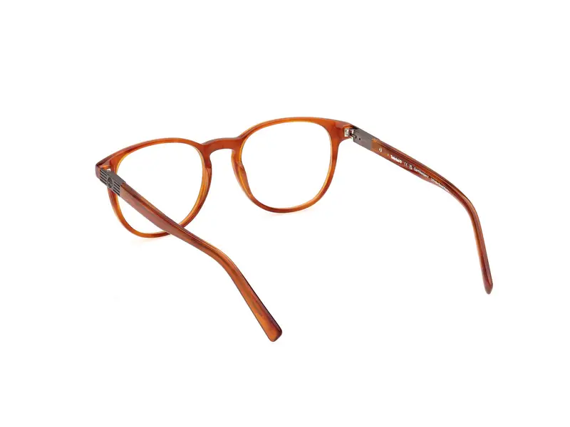 Timberland Uomo TB1804 47 Montature da vista Acetato Marrone Rotonda Normale miniatura 3