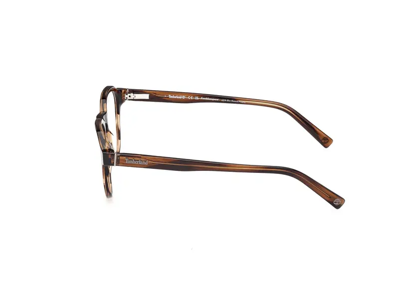 Timberland Uomo TB50032 48 Montature da vista Acetato Marrone Rotonda Normale miniatura 2