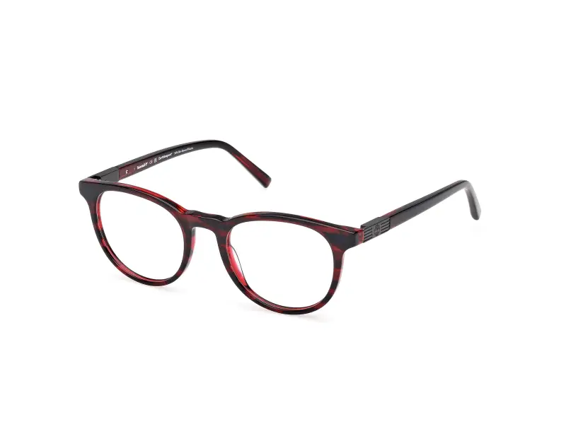 Uomo TB50071 066 Montature da vista Acetato Rosso Rotonda Normale