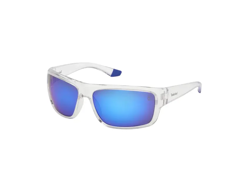 Uomo Timberland TB00067 26D Occhiali da sole Iniettato Trasparente Fumo Squadrata Polarizzata