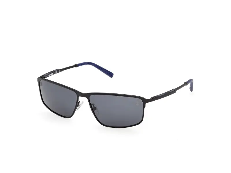 Uomo Timberland TB00072 02D Occhiali da sole Nero Fumo Squadrata Polarizzata