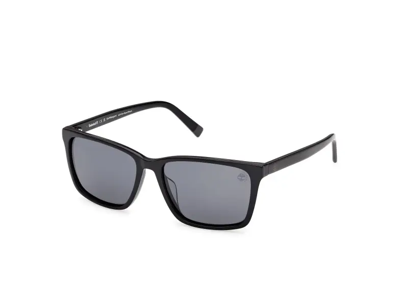Uomo Timberland TB00073-H 01D Occhiali da sole Acetato Nero Fumo Squadrata Polarizzata
