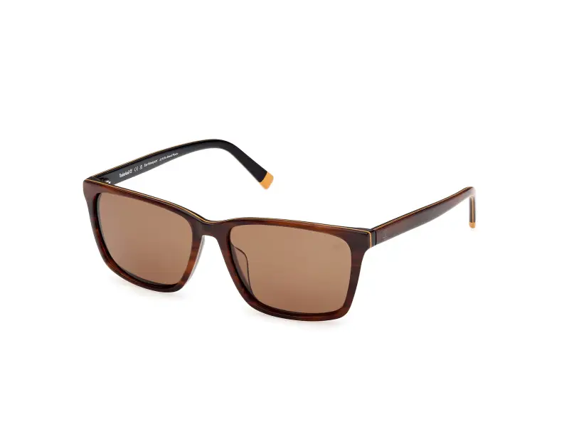 Uomo Timberland TB00073-H 62H Occhiali da sole Acetato Marrone Marrone Squadrata Polarizzata