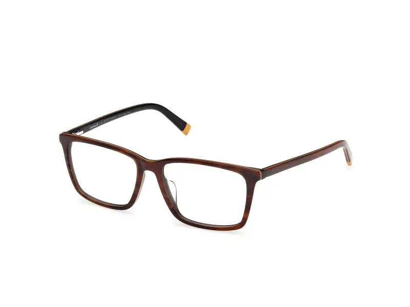 Uomo Timberland TB50095-H 062 Montature da vista Acetato Marrone Squadrata Normale