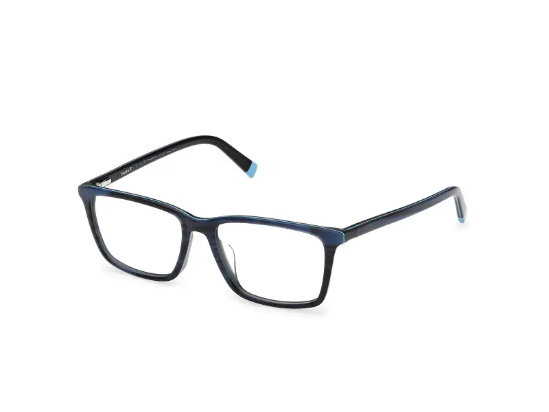 Uomo Timberland TB50095-H 064 Montature da vista Acetato Blu Squadrata Normale