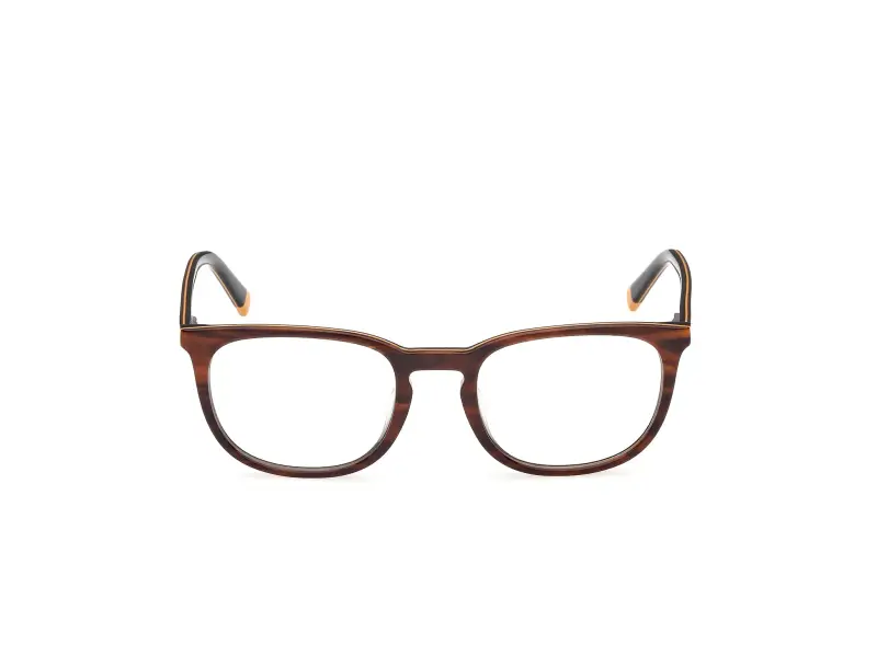 Uomo Timberland TB50096-H 062 Montature da vista Acetato Marrone Rotonda Normale miniatura 2