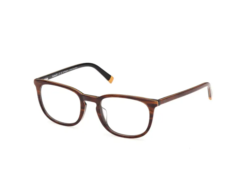Uomo Timberland TB50096-H 062 Montature da vista Acetato Marrone Rotonda Normale