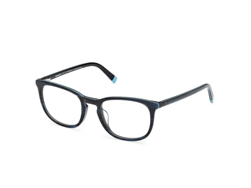 Uomo Timberland TB50096-H 064 Montature da vista Acetato Blu Rotonda Normale