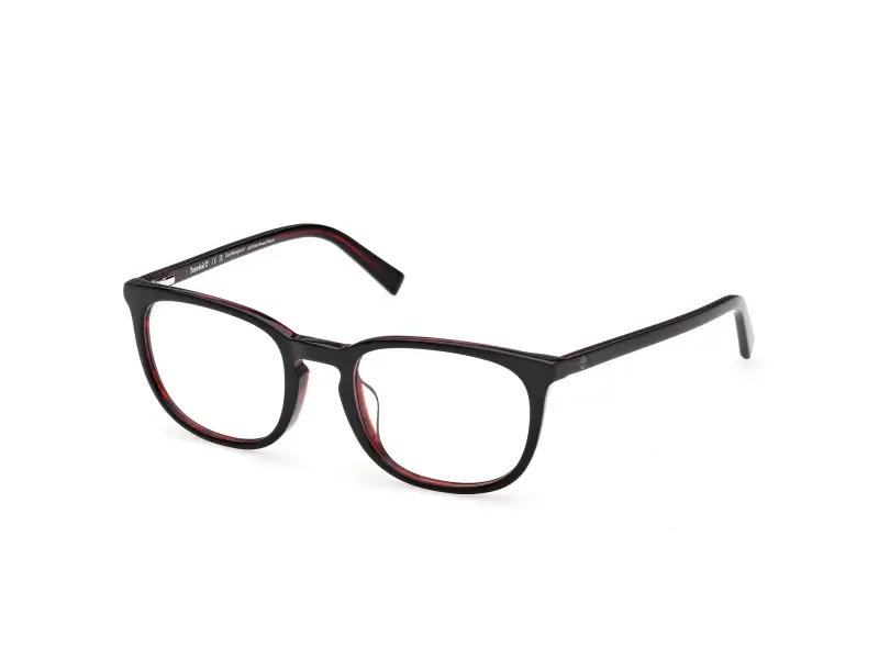 Uomo Timberland TB50096-H 065 Montature da vista Acetato Rosso Rotonda Normale