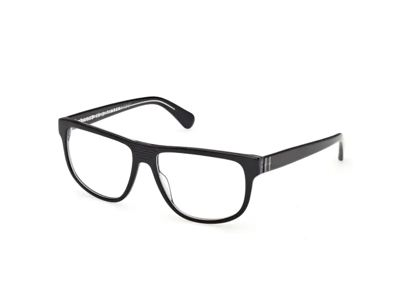 Uomo Timberland TB50097 001 Montature da vista Acetato Nero Fumo Squadrata Normale