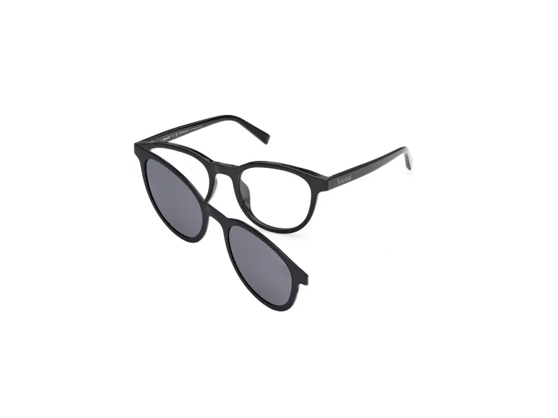 Uomo Timberland TB50100-H 001 Montature da vista Iniettato Nero Rotonda Normale