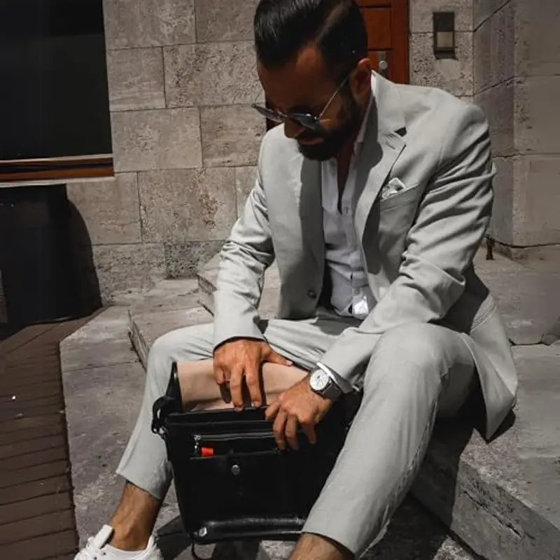 Time Resistance Borsello Uomo Nero 1299928 miniatura 3