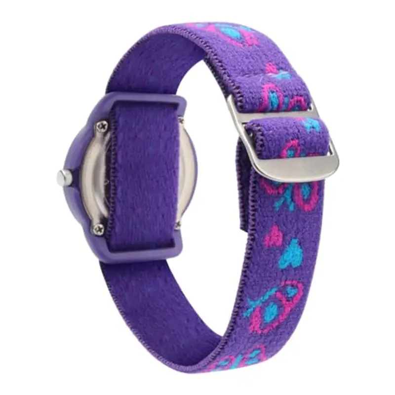 Timever Orologio per Bambino, Orologio Analogico al Quarzo per Ragazzi e Ragazze con Cinturini in Tessuto Elastico e Farfalle/Dinosauri/Fiori, Regalo per Bambini dai 3 ai 12 Anni miniatura 2