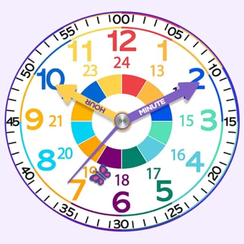 Timever Orologio per Bambino, Orologio Analogico al Quarzo per Ragazzi e Ragazze con Cinturini in Tessuto Elastico e Farfalle/Dinosauri/Fiori, Regalo per Bambini dai 3 ai 12 Anni miniatura 3