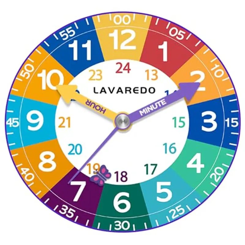 Timever Orologio per Bambino, Orologio Analogico al Quarzo per Ragazzi e Ragazze con Cinturini in Tessuto Elastico e Farfalle/Dinosauri/Fiori, Regalo per Bambini dai 3 ai 12 Anni miniatura 3