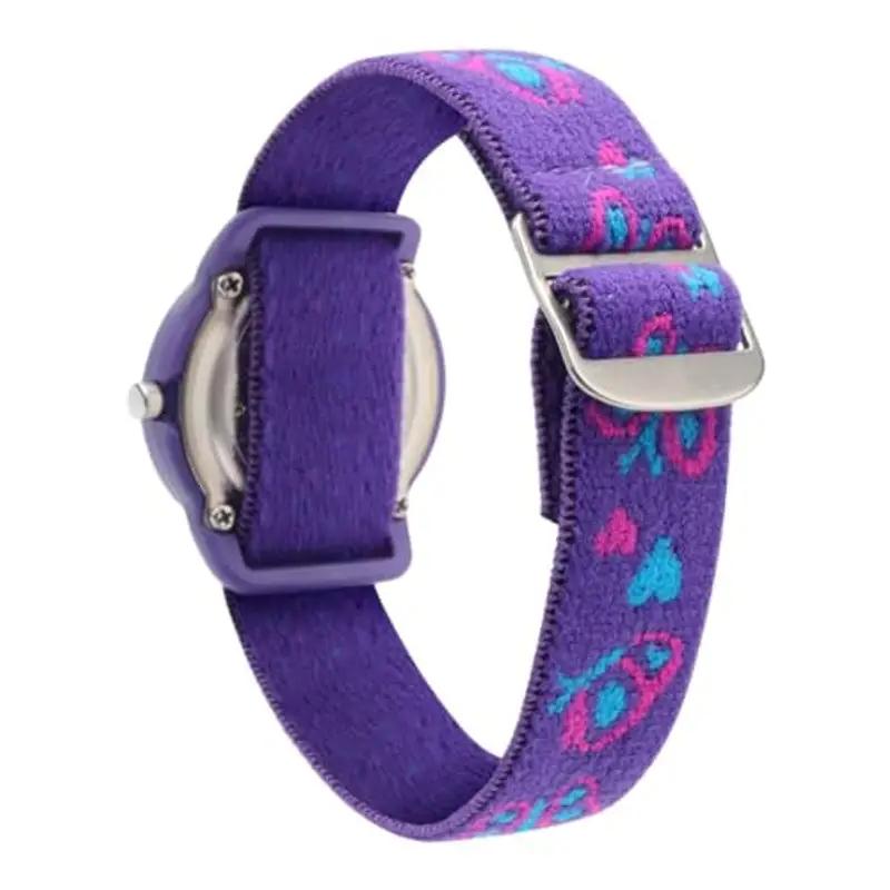 Timever Orologio per Bambino, Orologio Analogico al Quarzo per Ragazzi e Ragazze con Cinturini in Tessuto Elastico e Farfalle/Dinosauri/Fiori, Regalo per Bambini dai 3 ai 12 Anni miniatura 2