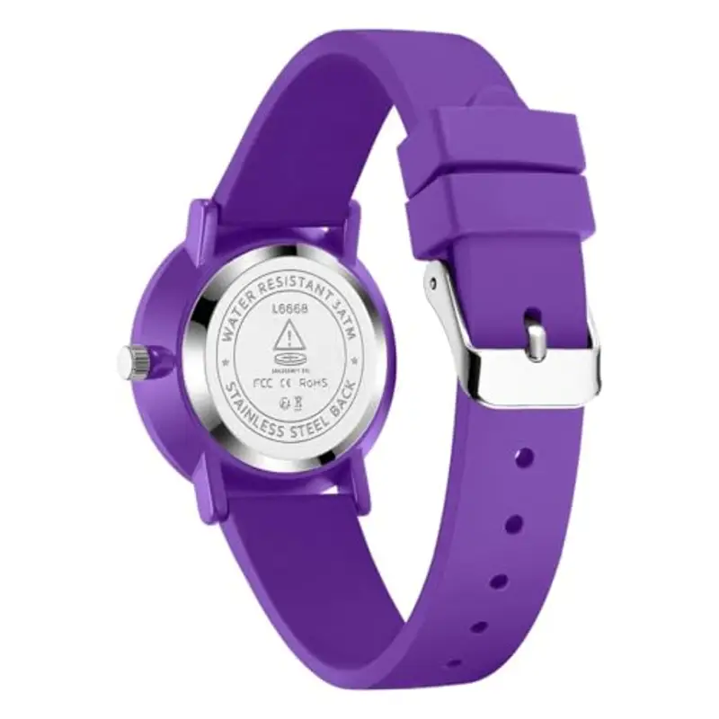 Timever Orologio per Bambino, Orologio Analogico al Quarzo per Ragazzi e Ragazze con Cinturino in Silicone, Impara a miniatura 2