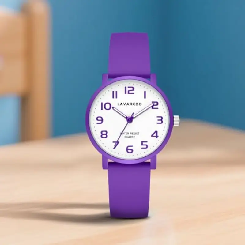 Timever Orologio per Bambino, Orologio Analogico al Quarzo per Ragazzi e Ragazze con Cinturino in Silicone, Impara a miniatura 3