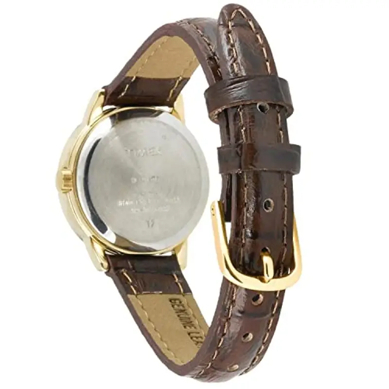 Timex Easy Reader T20071 Orologio da donna con cinturino in pelle marrone da 25 mm miniatura 2