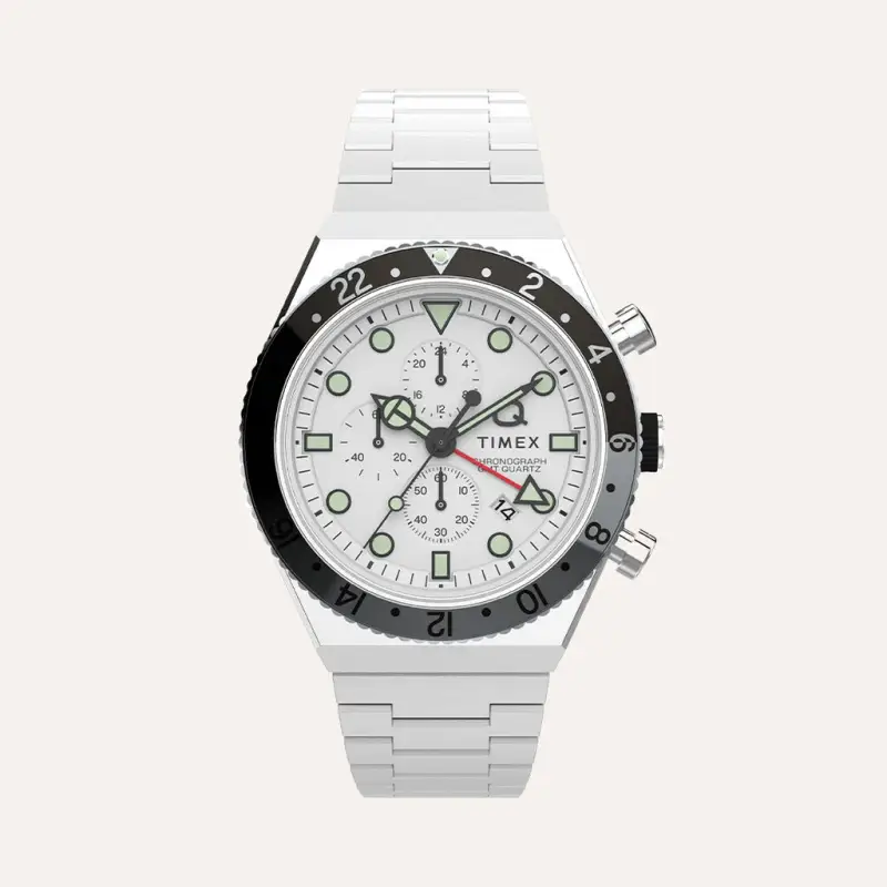 Orologio Al Quarzo Timex Q Timex Gmt Chronograph Tw2v69900