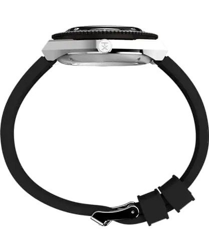 Timex Orologio automatico da uomo Timex Q da 40 mm, cinturino in gomma sintetica, in acciaio inox, quadrante champagne miniatura 3