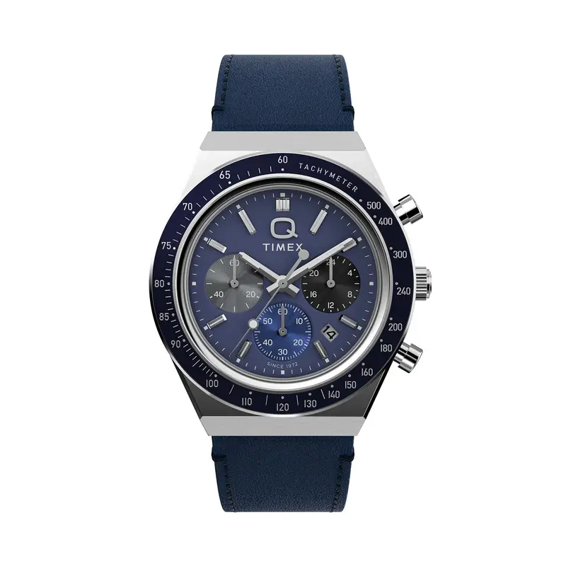 Orologio Timex Q Diver Inspired Chronograph TW2Y36100 Blu scuro