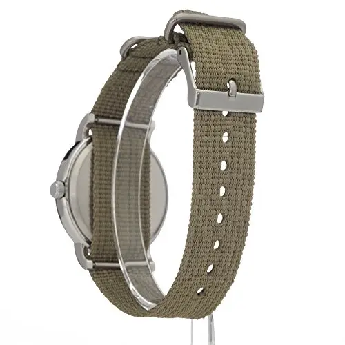 Timex T2N651 Orologio da Polso al Quarzo, Analogico, Unisex, Tessuto, Beige/Verde miniatura 3