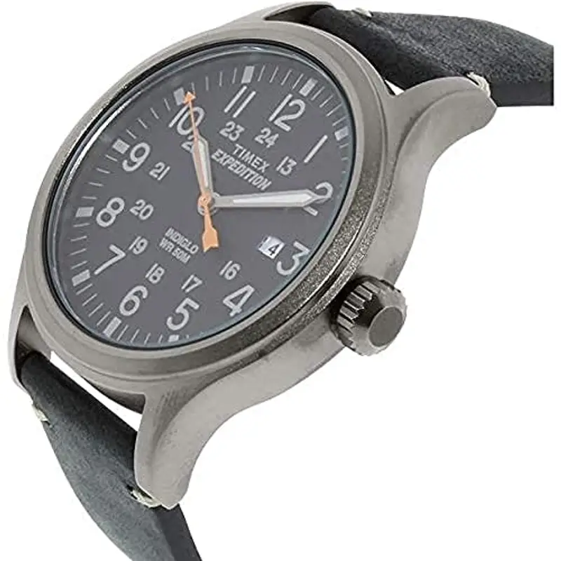 Timex TW4B01900 Orologio da Polso al Quarzo, Analogico, Unisex, Pelle, Nero miniatura 2