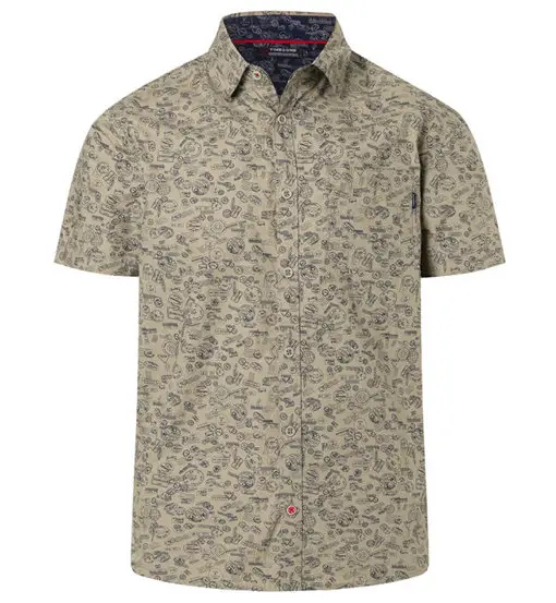 Printed Shortsleeve Shirt - camicia a maniche corte - uomo Green