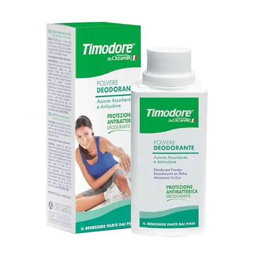 Timodore, Polvere Deodorante, Azione Assorbente e Antisudore, Risposta Ideale al Problema dell'Eccessiva Sudorazione,