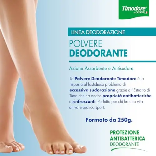 Timodore, Polvere Deodorante, Azione Assorbente e Antisudore, Risposta Ideale al Problema dell'Eccessiva Sudorazione miniatura 2