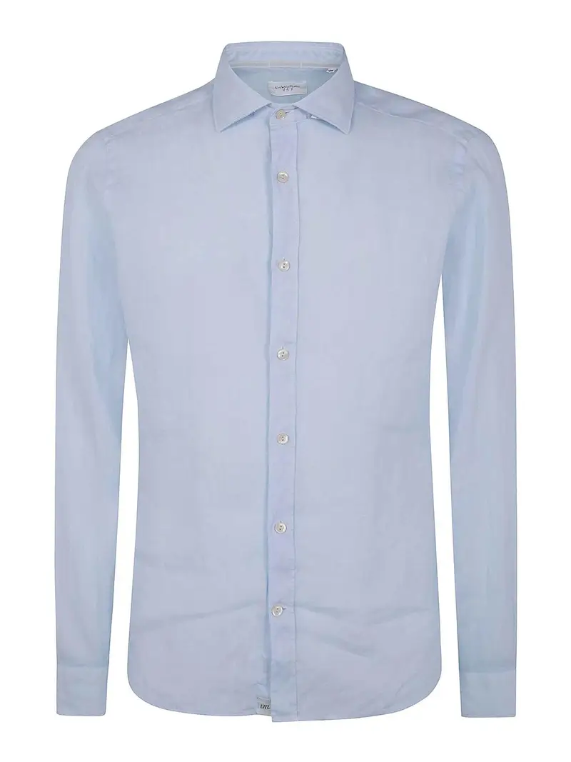 Camicia classica di lino Blu