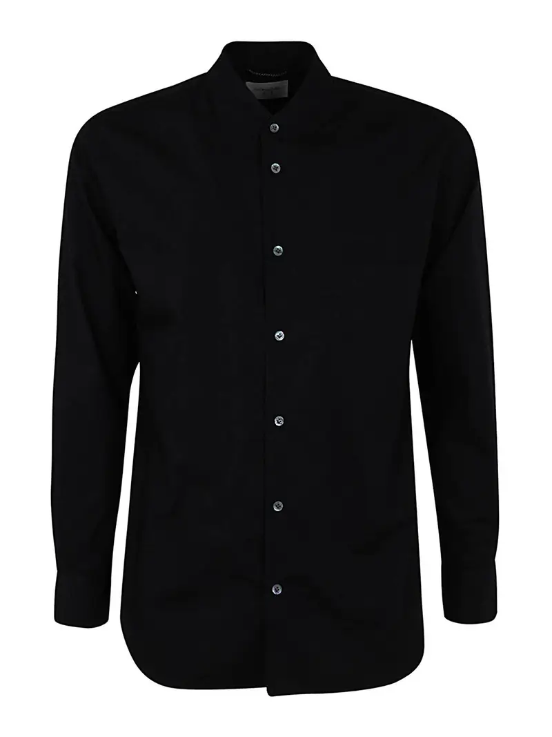 Camicia con collo semplice Nero