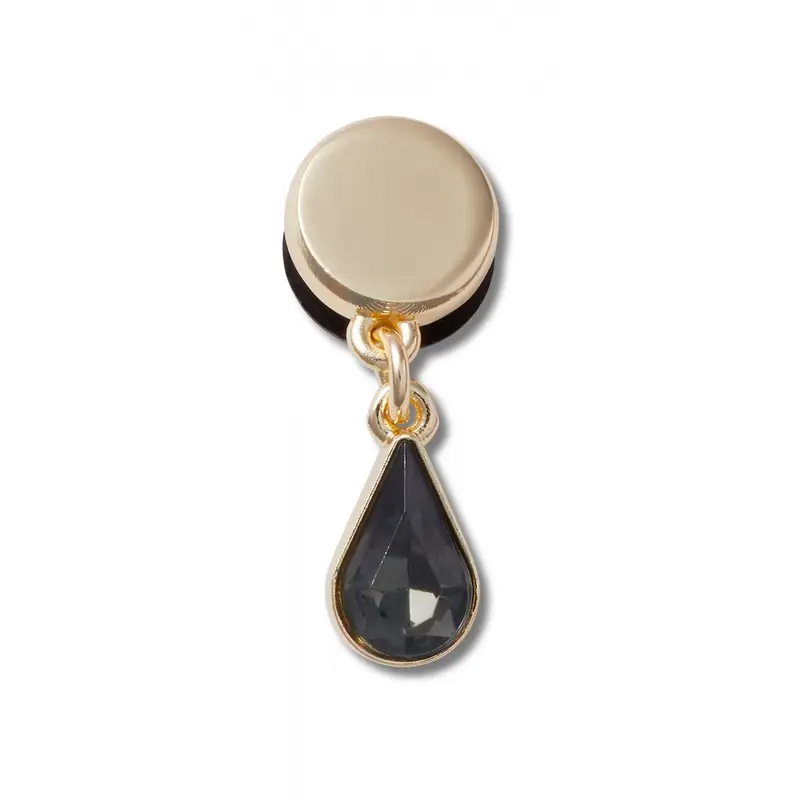 Tiny black pear dangle