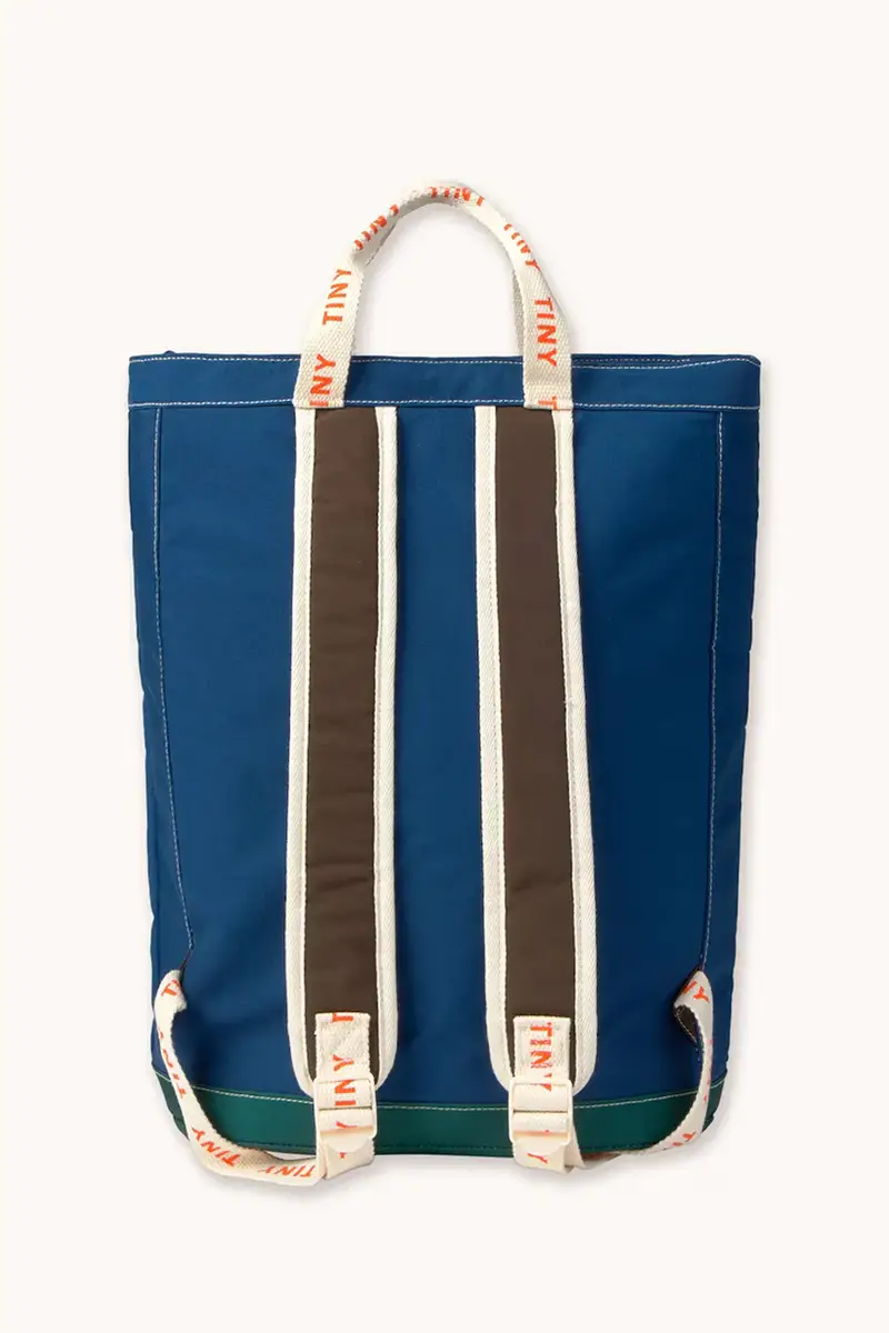 borsa bambino/a COLOR BLOCK TOTEPACK colore blu navy AW25-509 miniatura 2