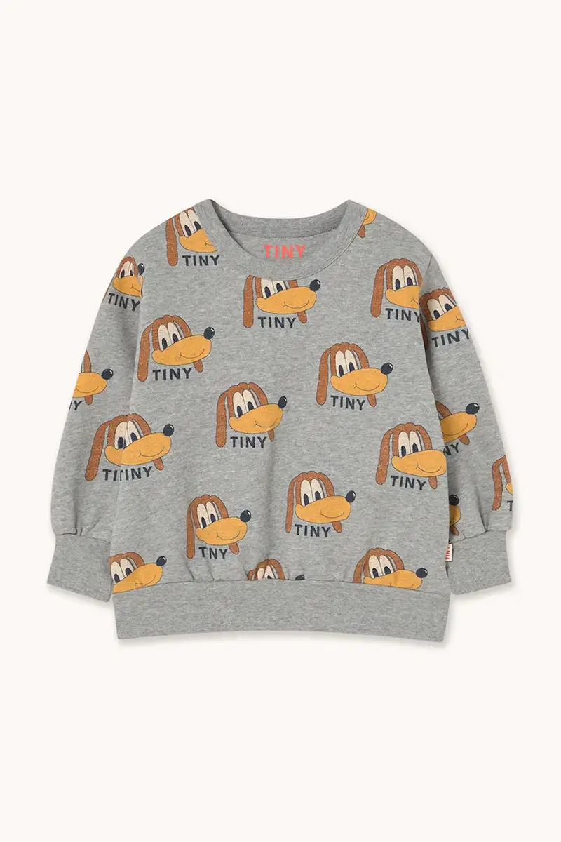 felpa in cotone bambino/a DOGS SWEATSHIRT colore grigio AW25-067 miniatura 2