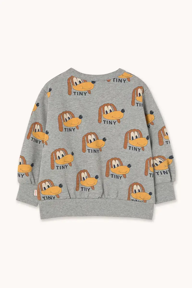 felpa in cotone bambino/a DOGS SWEATSHIRT colore grigio AW25-067 miniatura 3