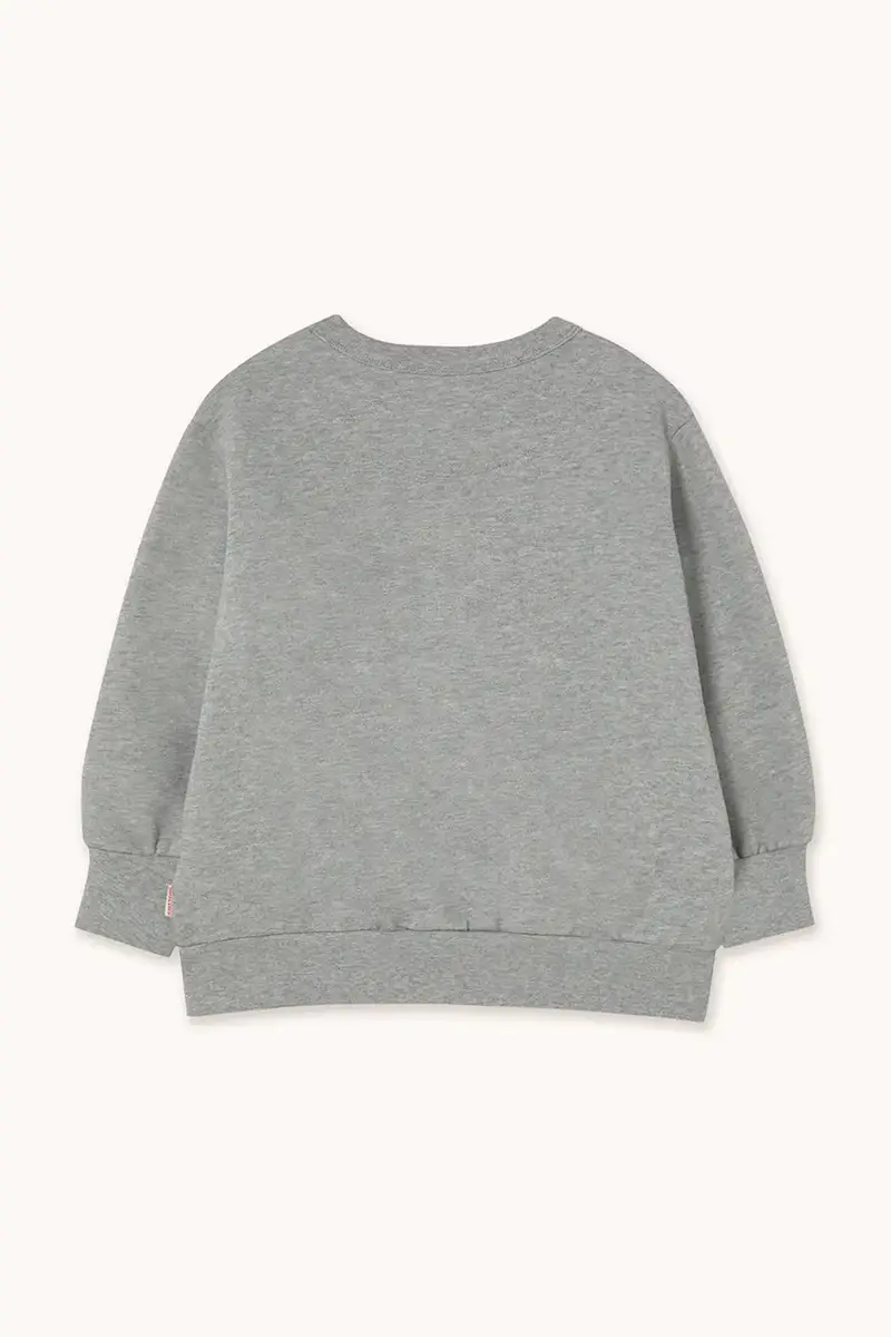 felpa in cotone bambino/a FLOWER GRAPHIC SWEATSHIRT colore grigio AW25-287 miniatura 3