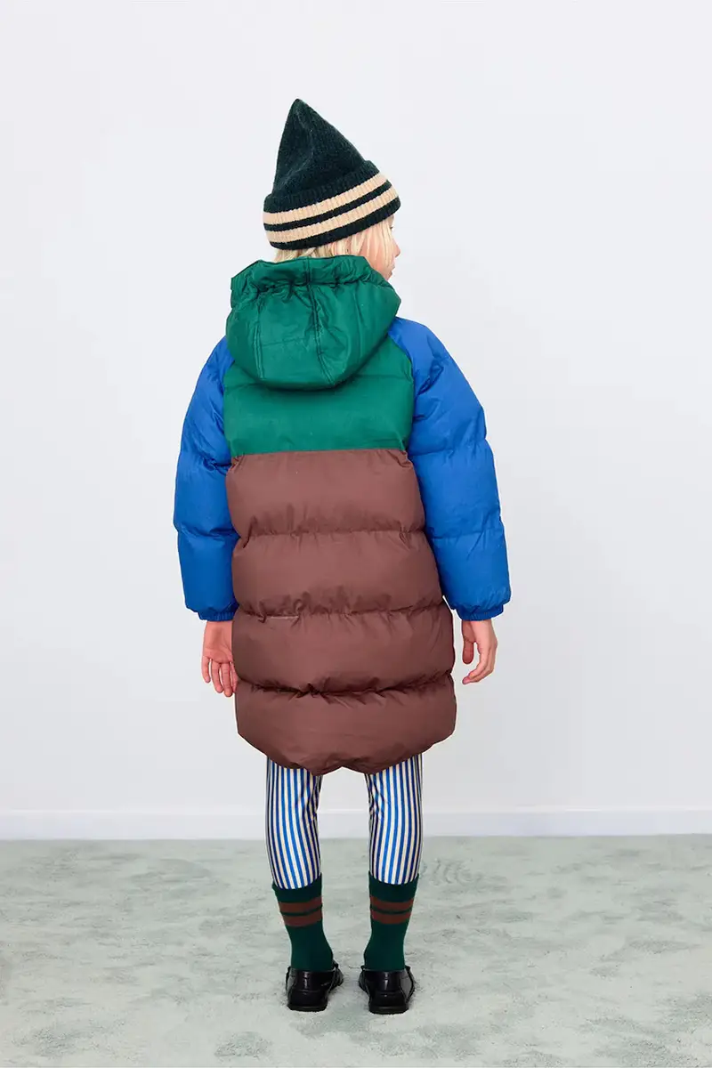 giacca per bambini COLOR BLOCK PADDED JACKET colore marrone AW25-141 miniatura 4