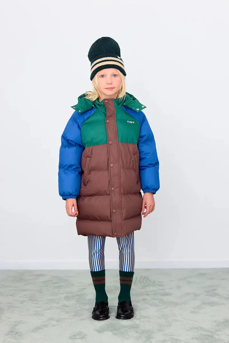 giacca per bambini COLOR BLOCK PADDED JACKET colore marrone AW25-141