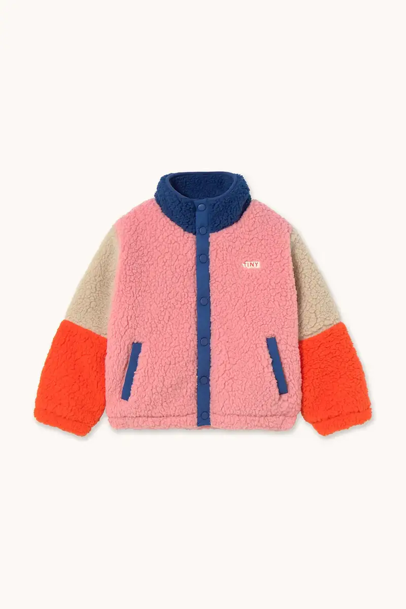 giacca per bambini COLOR BLOCK POLAR SHERPA JACKET colore blu navy AW25-360 miniatura 2