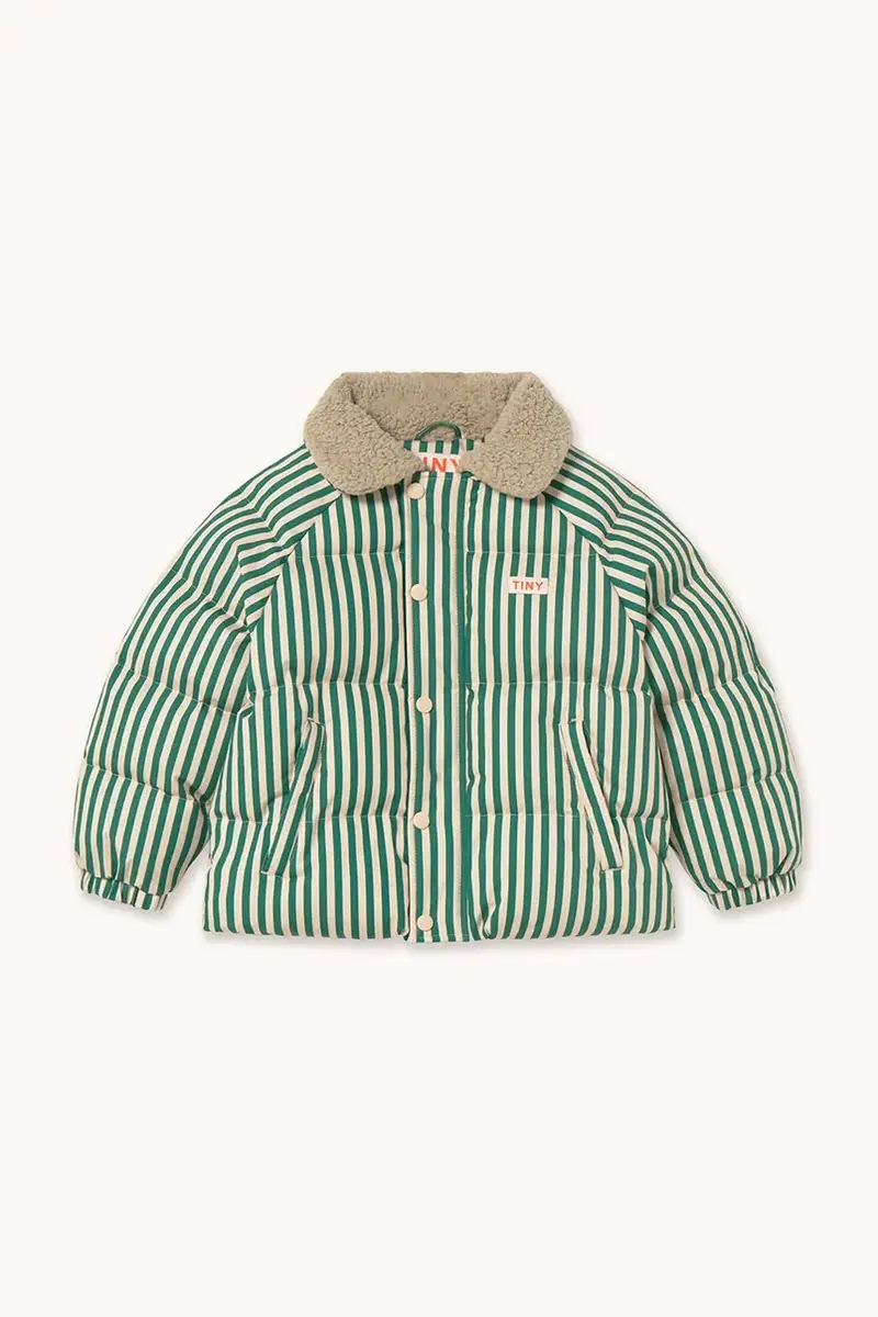 giacca per bambini GREEN STRIPES PADDED JACKET colore verde AW25-143 miniatura 2