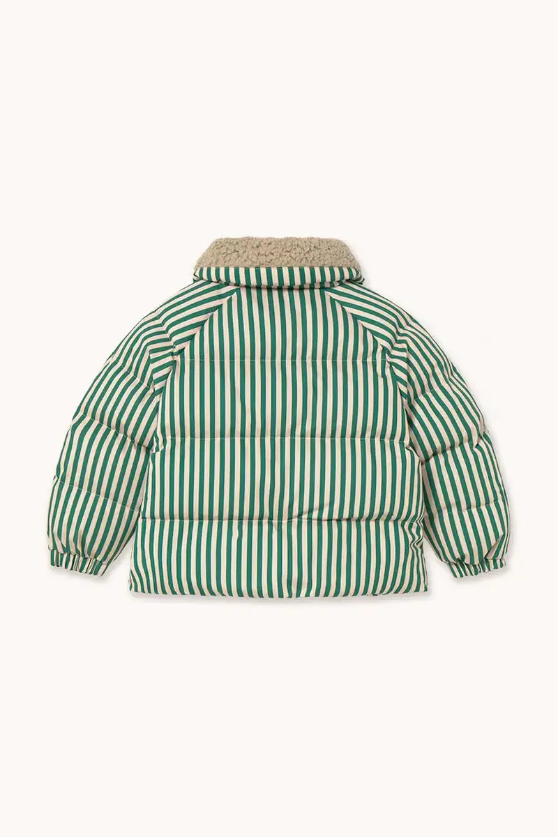 giacca per bambini GREEN STRIPES PADDED JACKET colore verde AW25-143 miniatura 3