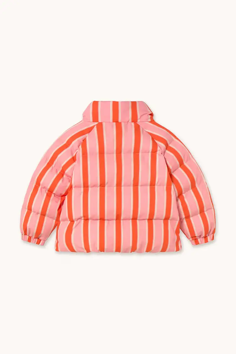 giacca per bambini RETRO STRIPES SHORT PADDED JACKET colore rosa AW25-147 miniatura 3