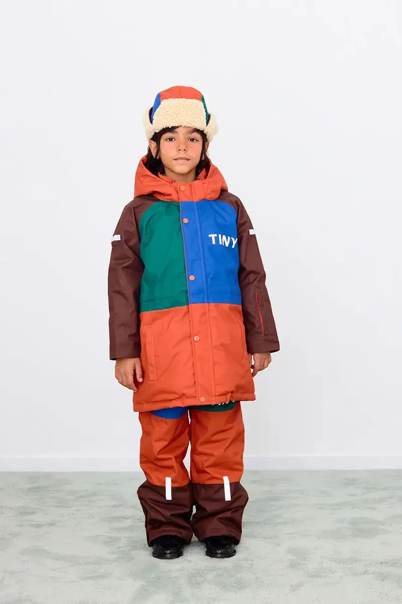 pantaloni da sci bambino/a COLOR BLOCK SNOW PANT colore arancione AW25-047