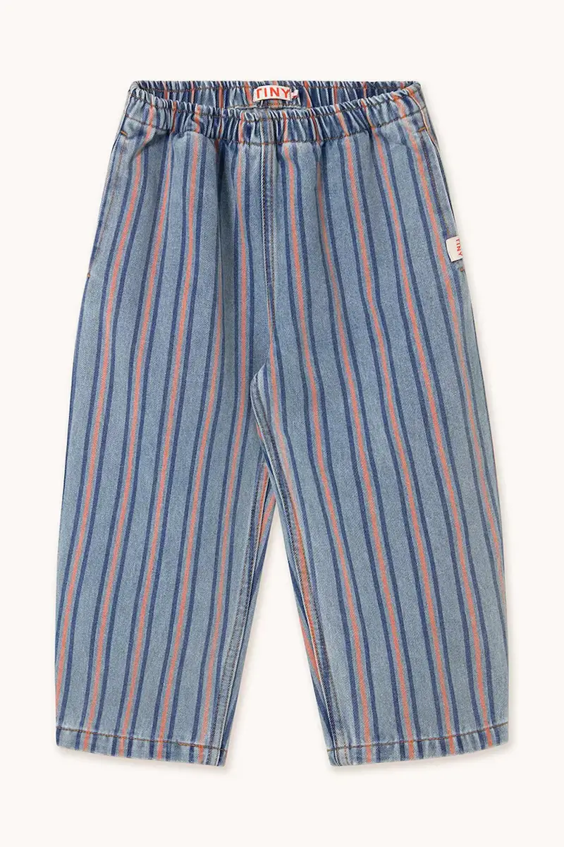 pantaloni in lana bambino/a STRIPES MULTICOLOR PANT colore blu SS25-238 miniatura 2