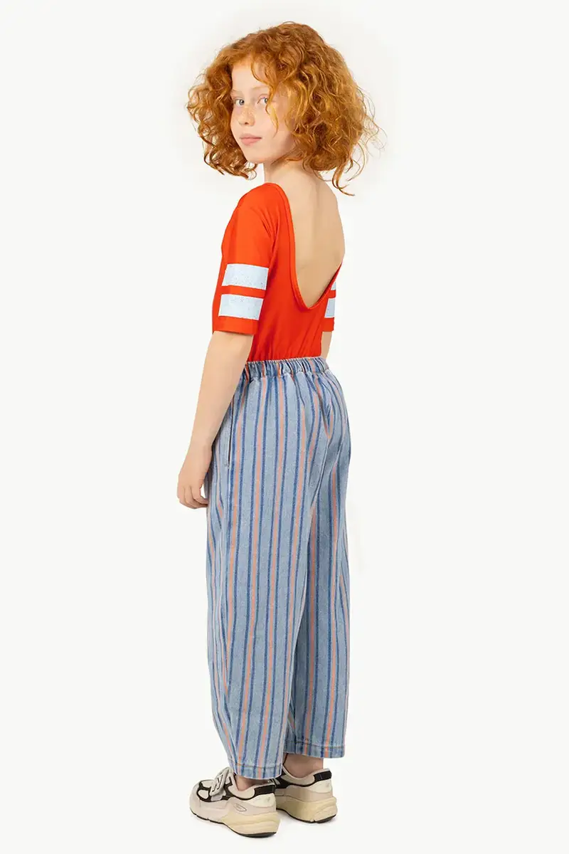 pantaloni in lana bambino/a STRIPES MULTICOLOR PANT colore blu SS25-238 miniatura 5