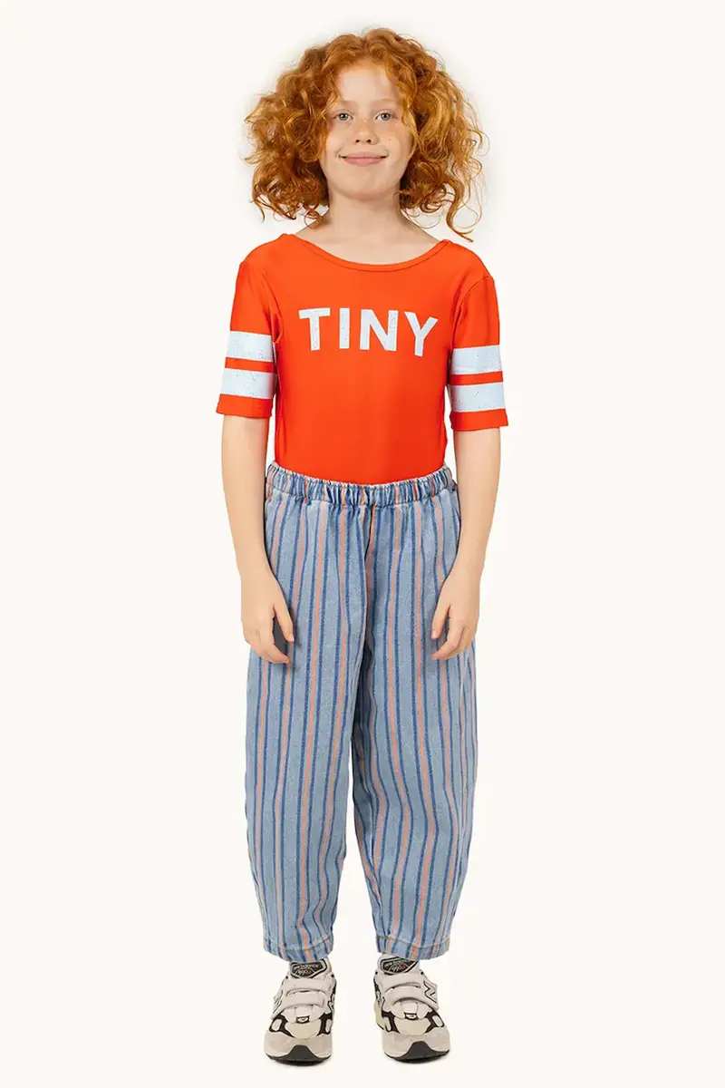 pantaloni in lana bambino/a STRIPES MULTICOLOR PANT colore blu SS25-238