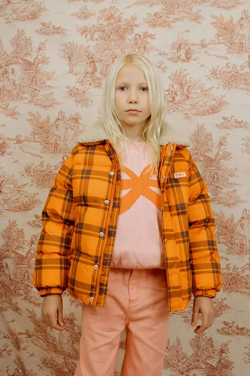 pantaloni per bambini TINY SOLID WOVEN PANT colore rosa AW25-457 miniatura 3